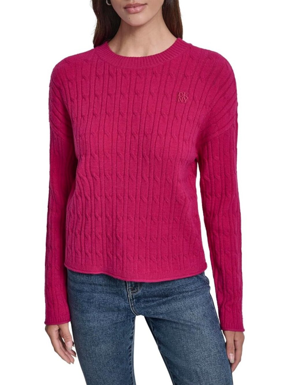 Cozy Long Sleeve Crew Neck Sweater for Women - Perfect for Fall & Winter Fashion